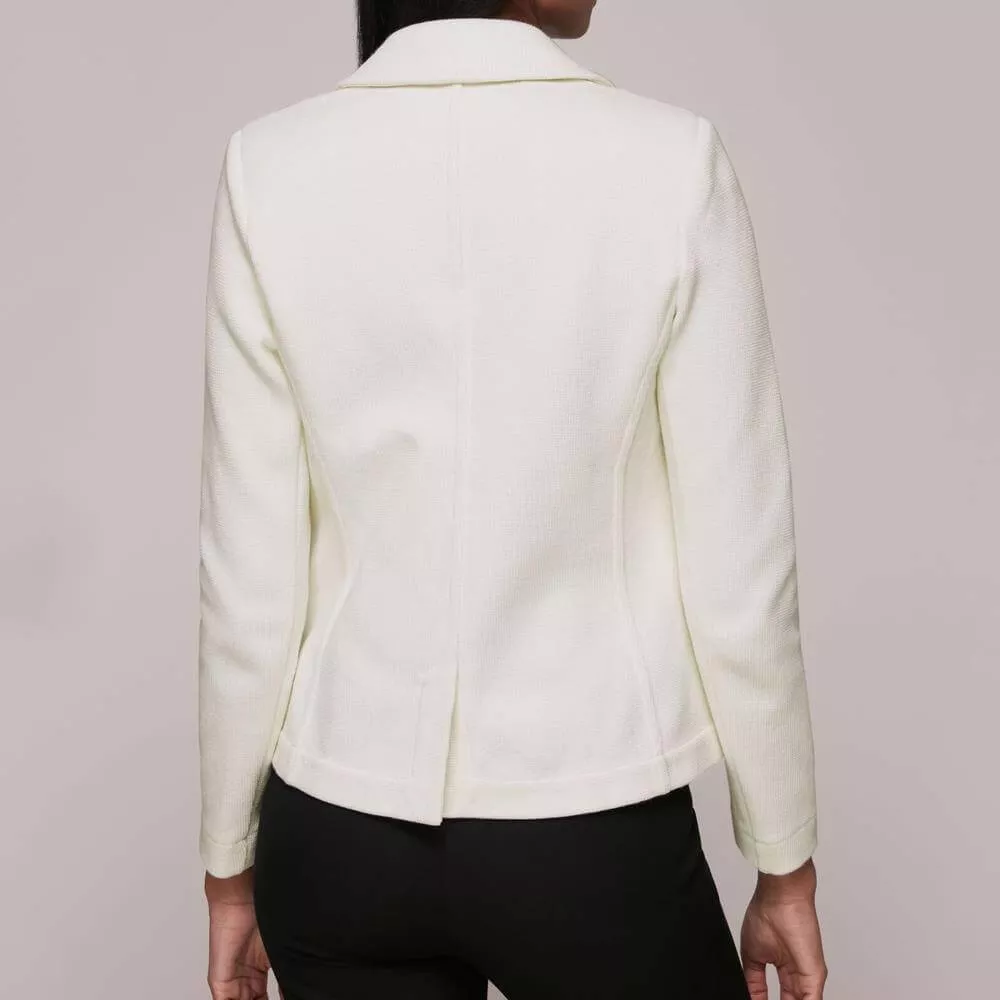Whistles Ivory Slim Jersey Jacket
